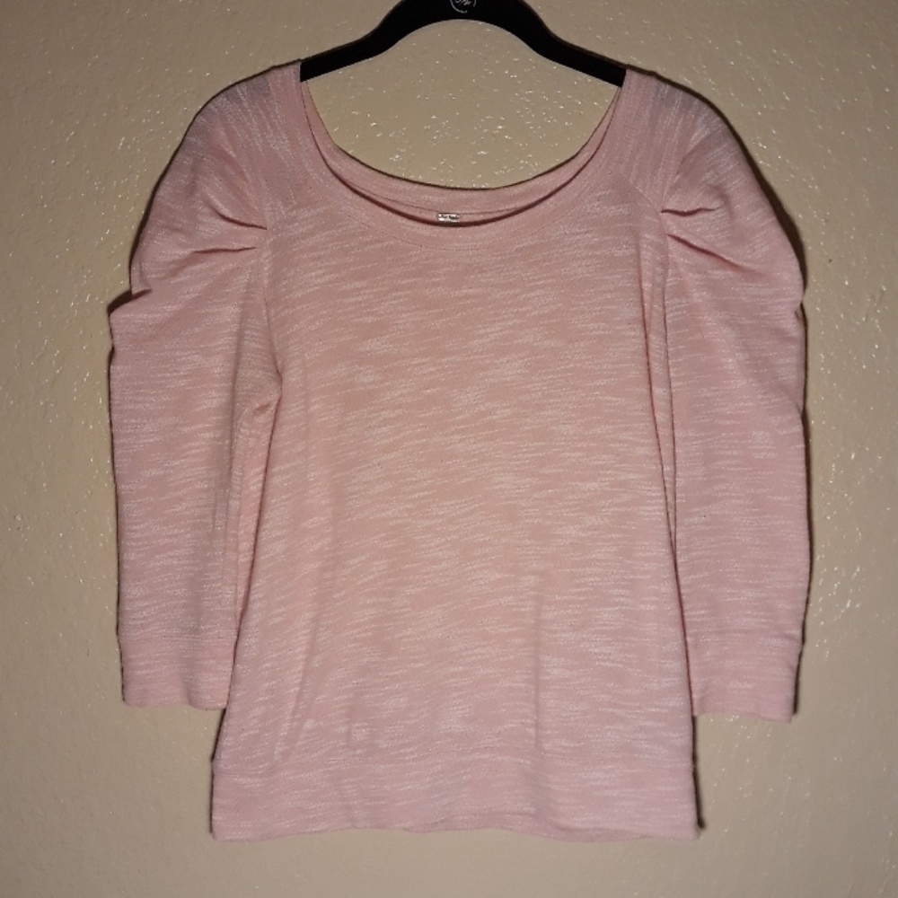Free People 3/4 sleeve pink shirt Small